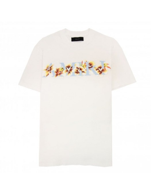 Tricou Amiri, Hibiscus Logo, White - MJL033100