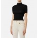 Top ELISABETTA FRANCHI, Sheer knit top, Negru - MK01S62E2110