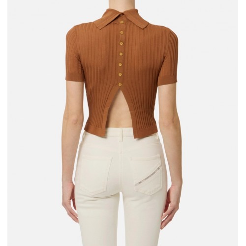 Top ELISABETTA FRANCHI, Sheer knit top