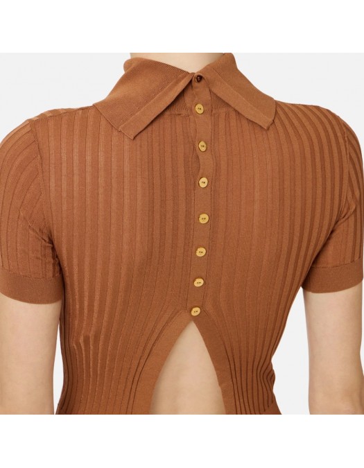 Top ELISABETTA FRANCHI, Sheer knit top - MK01S62E2600