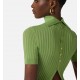 Top ELISABETTA FRANCHI, Sheer knit top, Verde - MK01S62E2EV3