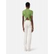 Top ELISABETTA FRANCHI, Sheer knit top, Verde - MK01S62E2EV3