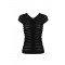 Top ELISABETTA FRANCHI, Cotton thread and viscose, Negru