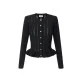 Bluza ELISABETTA FRANCHI, Nasturi aurii logo, Negru - MK07S56E2110