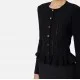 Bluza ELISABETTA FRANCHI, Nasturi aurii logo, Negru - MK07S56E2110