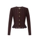 Bluza ELISABETTA FRANCHI, Nasturi aurii logo, Maro - MK07S56E2DZ9