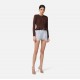 Bluza ELISABETTA FRANCHI, Nasturi aurii logo, Maro - MK07S56E2DZ9