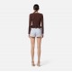 Bluza ELISABETTA FRANCHI, Nasturi aurii logo, Maro - MK07S56E2DZ9