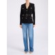 Jacheta ELISABETTA FRANCHI, Full Milano stitch knit jacket, Negru - MK10B62E2110