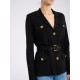 Jacheta ELISABETTA FRANCHI, Full Milano stitch knit jacket, Negru - MK10B62E2110