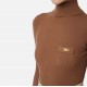 Bluza ELISABETTA FRANCHI,Ribbed knit top with breast pocket, Maro - MK11B56E2EC1 Bluza ELISABETTA FRANCHI,Ribbed knit top with breast pocket, Maro - MK11B56E2EC1