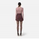 Bluza ELISABETTA FRANCHI, Ribbed knit top with gold logo, Roz - MK13B56E2EA6