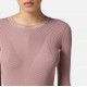 Bluza ELISABETTA FRANCHI, Ribbed knit top with gold logo, Roz - MK13B56E2EA6