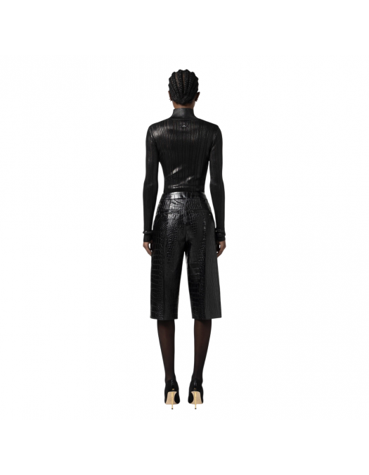 TOP ELISABETTA FRANCHI, Slim, Laminated Details, Black - MK17Q56E2110 TOP ELISABETTA FRANCHI, Slim, Laminated Details, Black - MK17Q56E2110