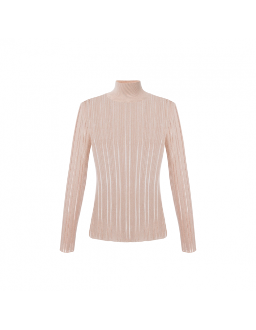 BLUZA ELISABETTA FRANCHI, Laminated ribbed top, Slim, Beige - MK17Q56E2EA1 BLUZA ELISABETTA FRANCHI, Laminated ribbed top, Slim, Beige - MK17Q56E2EA1