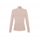 BLUZA ELISABETTA FRANCHI, Laminated ribbed top, Slim, Beige - MK17Q56E2EA1 BLUZA ELISABETTA FRANCHI, Laminated ribbed top, Slim, Beige - MK17Q56E2EA1