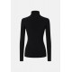 Bluza ELISABETTA FRANCHI, Ribbed knit turtleneck top, Negru - MK18B66E2685