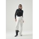 Bluza ELISABETTA FRANCHI, Ribbed knit turtleneck top, Negru - MK18B66E2685