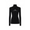 Bluza ELISABETTA FRANCHI, Ribbed knit turtleneck top, Negru