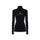 Bluza ELISABETTA FRANCHI, Ribbed knit turtleneck top, Negru - MK18B66E2685
