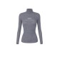 Bluza ELISABETTA FRANCHI, Ribbed knit turtleneck top, Gri - MK18B66E2G41