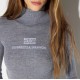 Bluza ELISABETTA FRANCHI, Ribbed knit turtleneck top, Gri - MK18B66E2G41