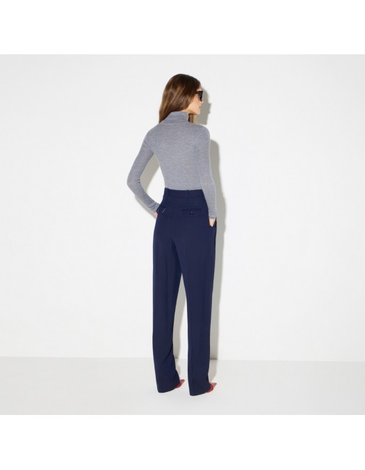 Bluza ELISABETTA FRANCHI, Ribbed knit turtleneck top, Gri - MK18B66E2G41
