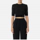 Bluza ELISABETTA FRANCHI, Crop Top, Logo, Negru - MK18Q56E2110