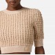 Bluza ELISABETTA FRANCHI, Crop Top, Logo, Honey - MK18Q56E2CG3