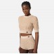 Bluza ELISABETTA FRANCHI, Crop Top, Logo, Honey - MK18Q56E2CG3