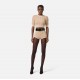 Bluza ELISABETTA FRANCHI, Crop Top, Logo, Honey - MK18Q56E2CG3