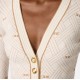 Top ELISABETTA FRANCHI, knit fabric with diamond-shaped jacquard fabric - MK28Q61E2AN9