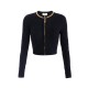 Bluza ELISABETTA FRANCHI, Ribbed knit top, Accesorii aurii, Negru - MK29B56E2110 Bluza ELISABETTA FRANCHI, Ribbed knit top, Accesorii aurii, Negru - MK29B56E2110