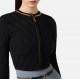 Bluza ELISABETTA FRANCHI, Ribbed knit top, Accesorii aurii, Negru - MK29B56E2110 Bluza ELISABETTA FRANCHI, Ribbed knit top, Accesorii aurii, Negru - MK29B56E2110