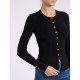 Bluza ELISABETTA FRANCHI, Knit jacket with jewel buttons, Negru - MK49S57E2110 Bluza ELISABETTA FRANCHI, Knit jacket with jewel buttons, Negru - MK49S57E2110