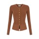 Bluza ELISABETTA FRANCHI, Knit jacket with jewel buttons, Brown - MK49S57E2EC1 Bluza ELISABETTA FRANCHI, Knit jacket with jewel buttons, Brown - MK49S57E2EC1