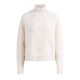 Pulover ELISABETTA FRANCHI, Lana si Casmir, Oversized, Alb - MK55T57E2DZ9