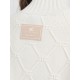Pulover ELISABETTA FRANCHI, Lana si Casmir, Oversized, Alb - MK55T57E2DZ9