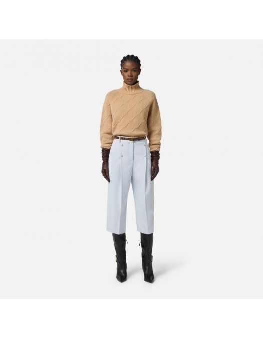 Pulover ELISABETTA FRANCHI, Lana si Casmir, Oversized, Bej - MK55T57E2EA2 Pulover ELISABETTA FRANCHI, Lana si Casmir, Oversized, Bej - MK55T57E2EA2