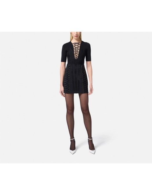 TOP ELISABETTA FRANCHI, Crossover Laces, Black - MK57B52E2110 TOP ELISABETTA FRANCHI, Crossover Laces, Black - MK57B52E2110