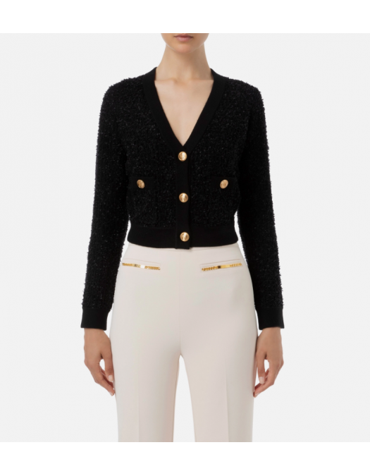 Cardigan ELISABETTA FRANCHI, V Neck, MK62S36E2110 - MK62S36E2110