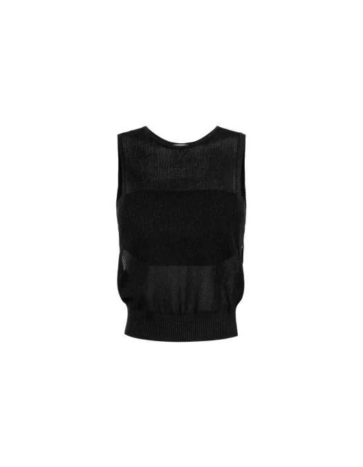 TOP ELISABETTA FRANCHI, Lurex Knit, Band, Black - MK67B52E2110 TOP ELISABETTA FRANCHI, Lurex Knit, Band, Black - MK67B52E2110