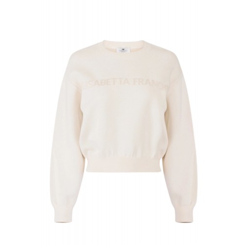 Bluza ELISABETTA FRANCHI, Knit sweatshirt with logo