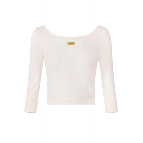 Top ELISABETTA FRANCHI, Top in open-knit fabric