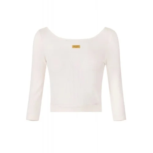 Top ELISABETTA FRANCHI, Top in open-knit fabric