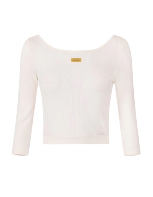Top ELISABETTA FRANCHI, Top in open-knit fabric - MK71W61E2360