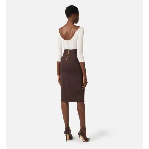 Top ELISABETTA FRANCHI, Top in open-knit fabric