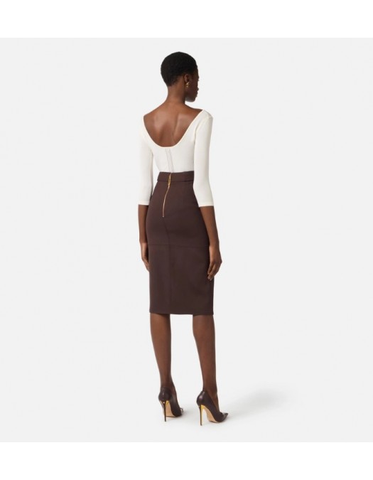 Top ELISABETTA FRANCHI, Top in open-knit fabric - MK71W61E2360