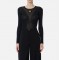 Top ELISABETTA FRANCHI, Top in open-knit fabric, Black
