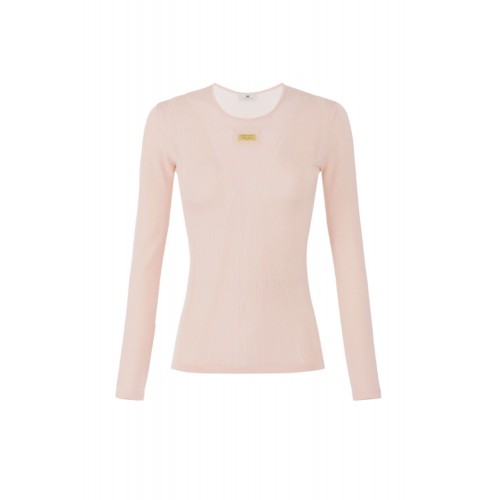 Top ELISABETTA FRANCHI, Top in open-knit fabric